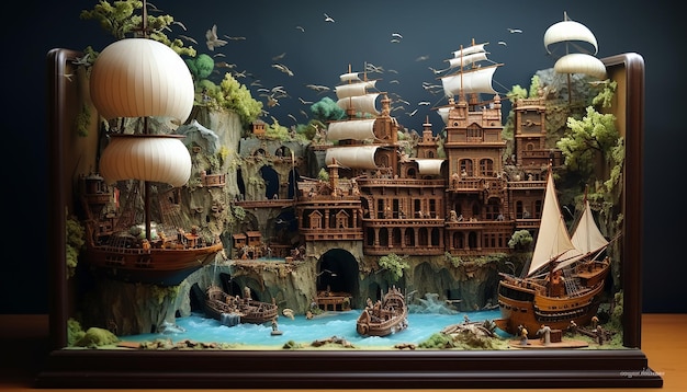 treasure diorama perspective