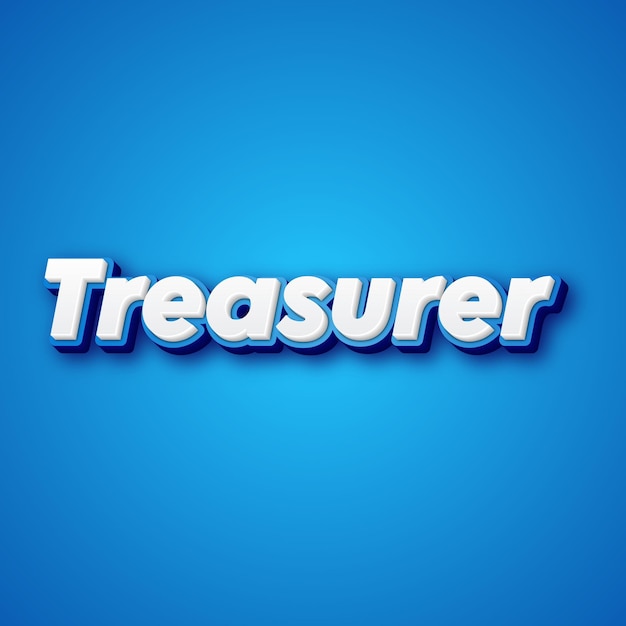 Treasurer Text effect Gold JPG attractive background card photo