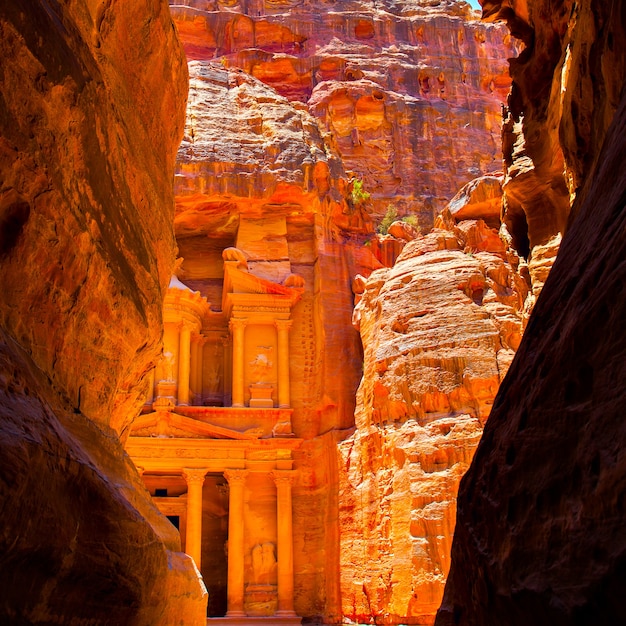 The Treasury temple in Petra, Jordan