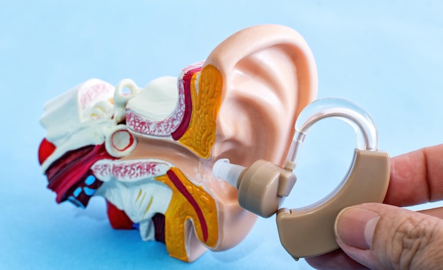 Treatment of deafness for hearing impaired with help of hearing aids