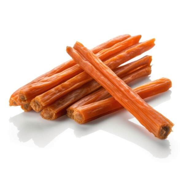 Treats for Rodents Carrot sticks isolated Generative AI