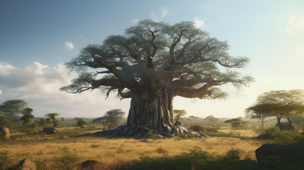 A tree in the african savannah