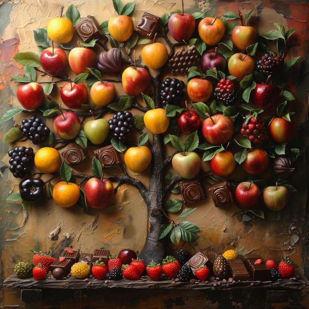 Tree Bearing Fruit Painting