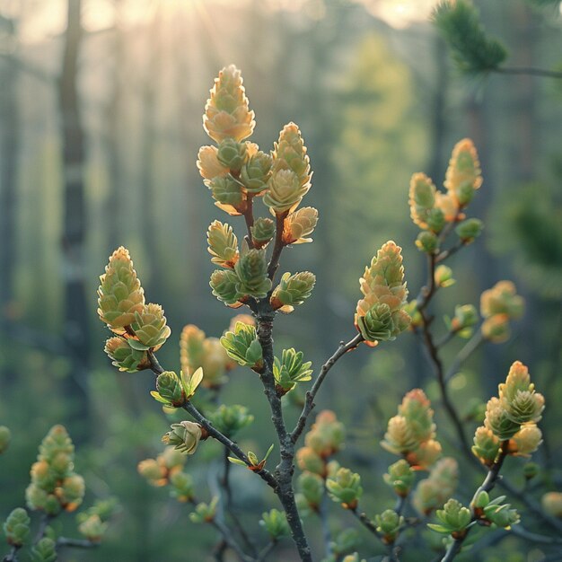 a tree branch with the word pine on it