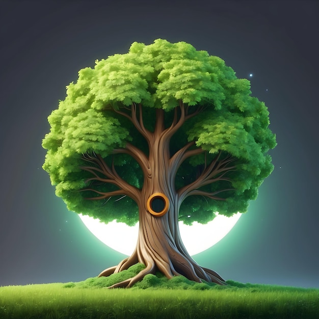 Tree cartoon illustration Cartoon tree design Cute tree character Whimsical tree drawing Animate