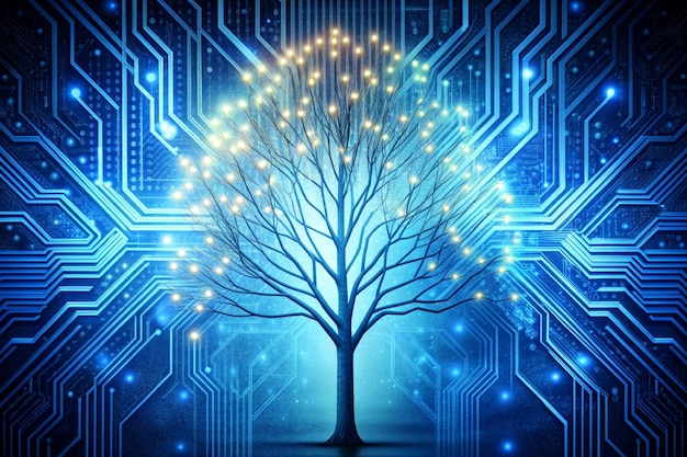 Photo tree circuit board background