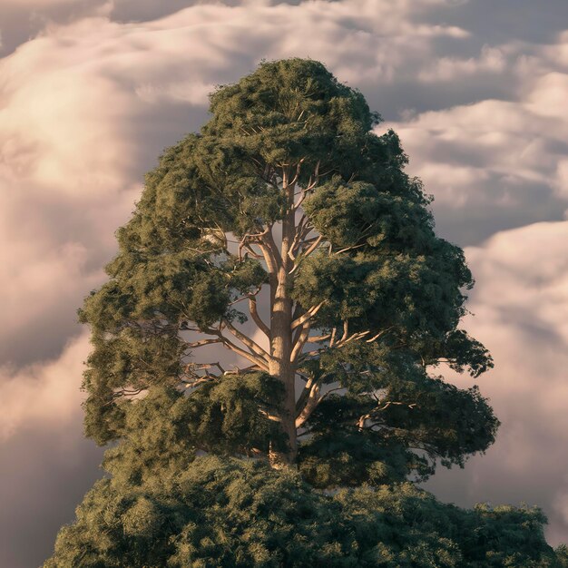 Foto albero sotto la nuvola