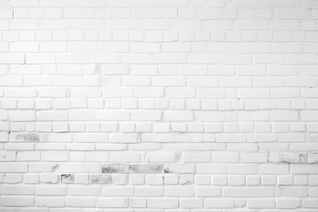 A tree in the corner of a white brick wall