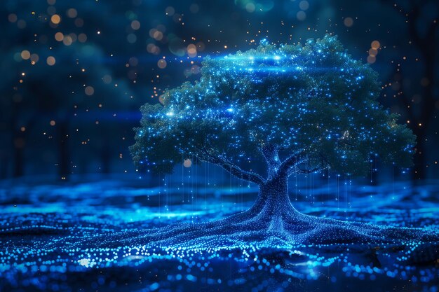 tree data storage digital technology and internet network generative ai