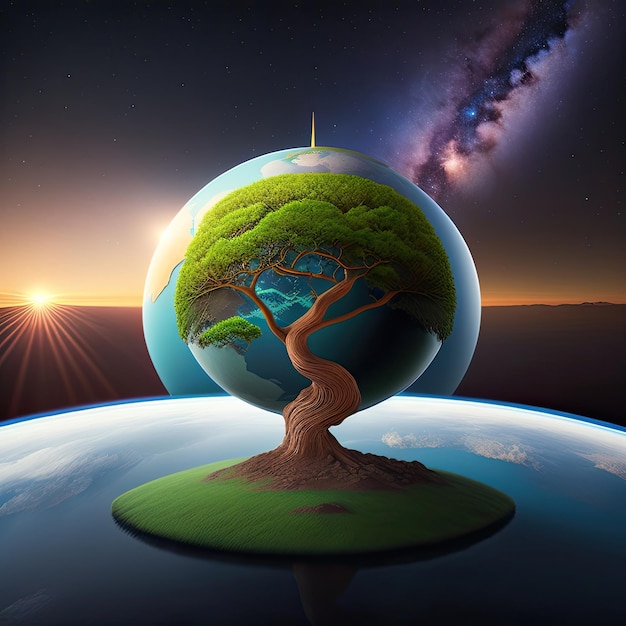 Tree on earth