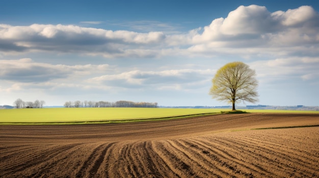 a tree in field