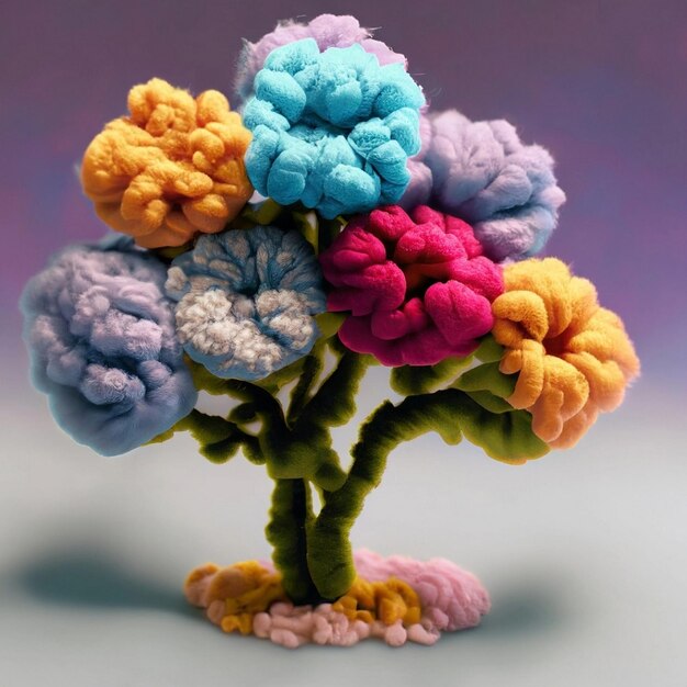 Tree Flowers made of felt For decoration work