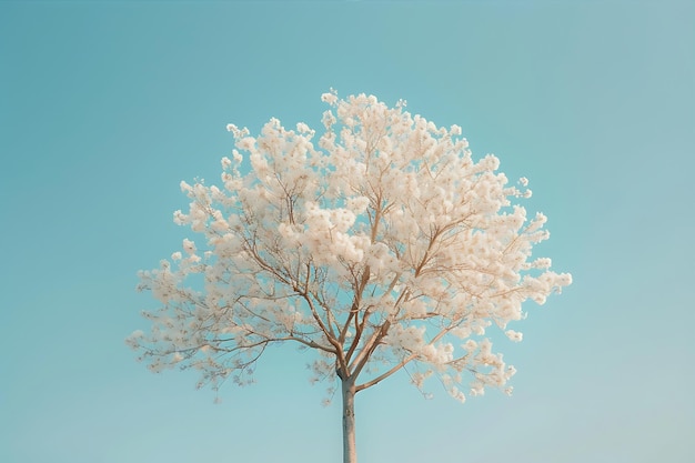 Tree Full Bloom White Flowers