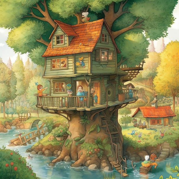 tree house illustration