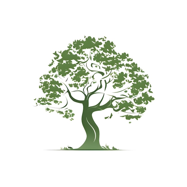 Tree icon isolated on white background Vector illustration Eps 10