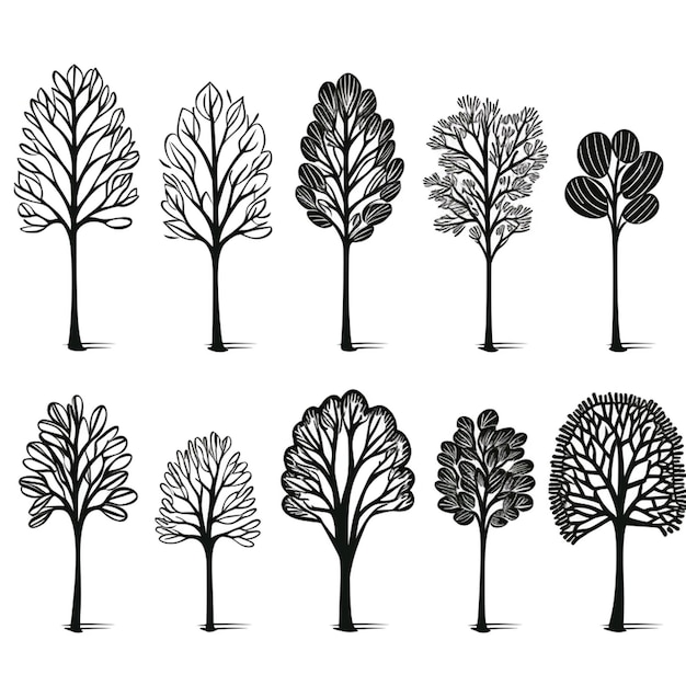 Tree icon set