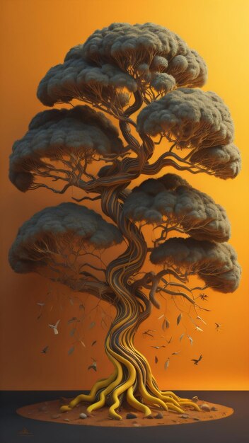 Tree Illustration wallpaper colorful digital art arts animation trees cool