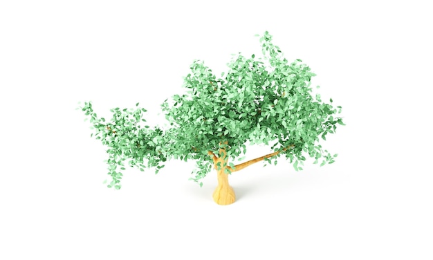 Tree isolated. Image useful for banners and posters or photo maipulations. 3d render illustration