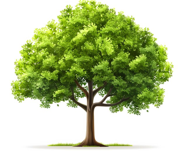 Tree isolated on white background 3d rendering 3d illustration