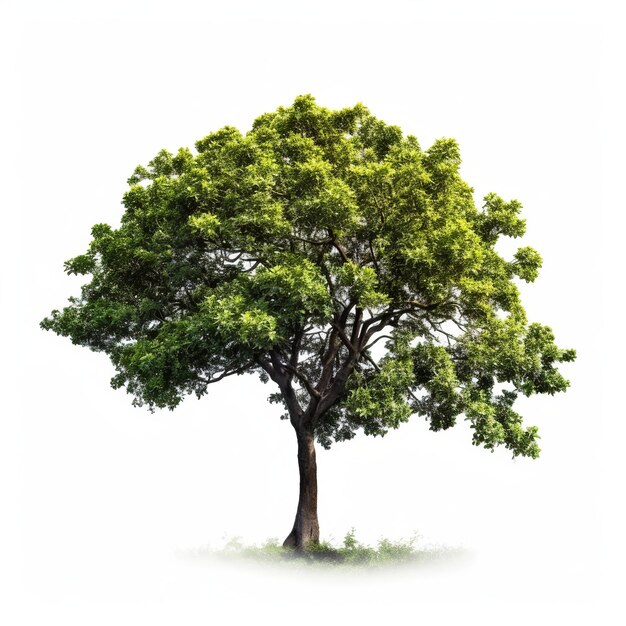 Photo tree isolated on white background generative ai