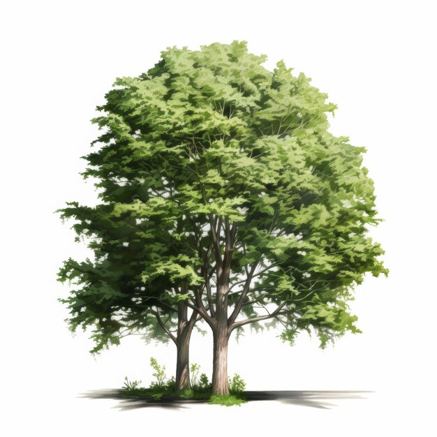 Photo tree isolated on white background