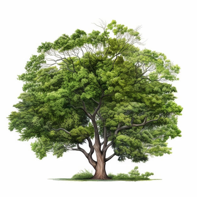 Photo tree isolated on white background