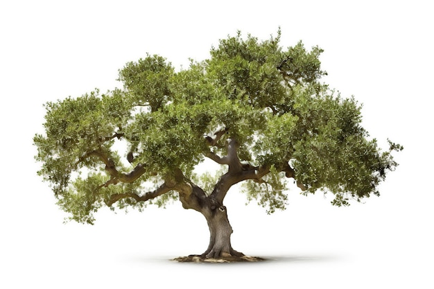 Tree isolated on white or transparent background cutout Generative AI