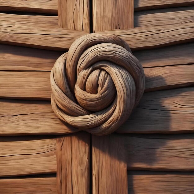 Tree knot on a vertical wooden board