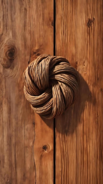 Foto nodo d'albero su una tavola verticale di legno