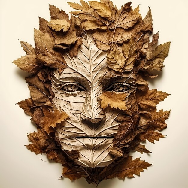 tree leaves people faces