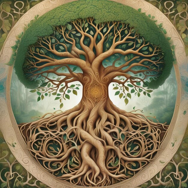 Photo tree of life earth day background image