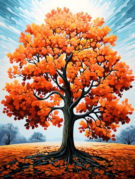 Tree of life in the nature background wallpaper