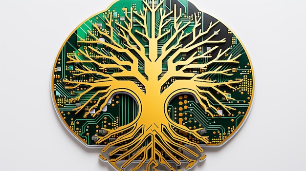 Симметричный дизайн наклейки "Дерево жизни"