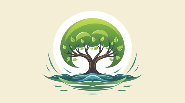 Photo tree logo illustration