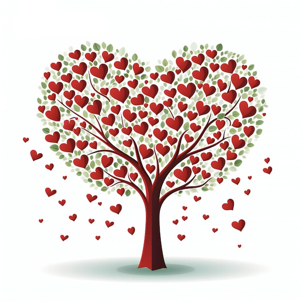 Photo tree in love shape