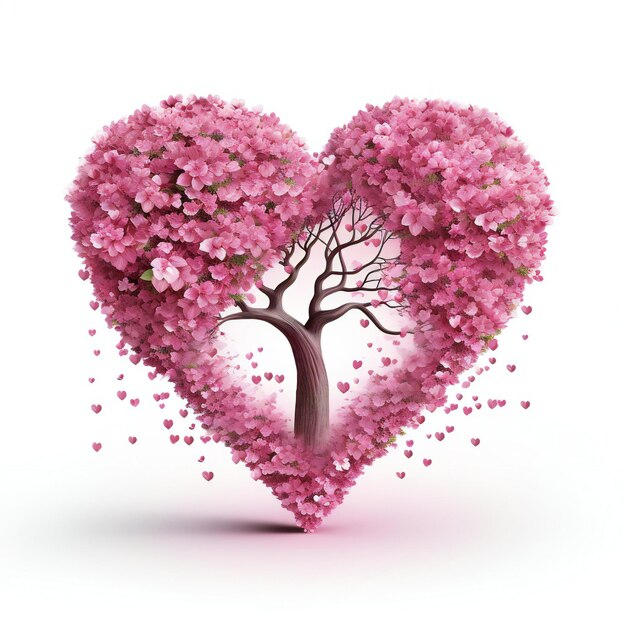 Photo tree in love shape