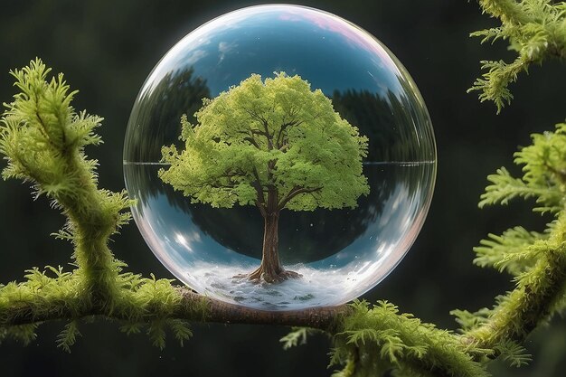 Фото Дерево над пузырьком