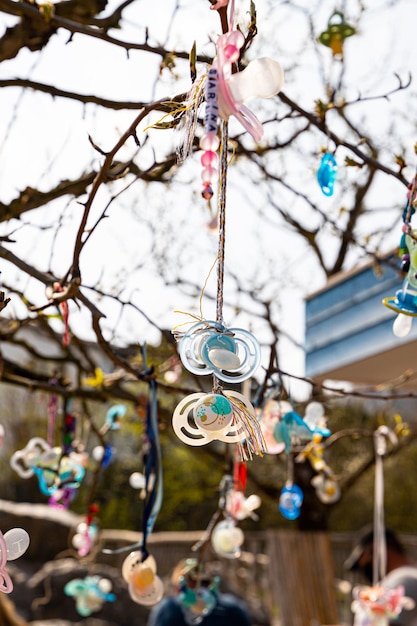 Tree of pacifiers at Zoo Zurich