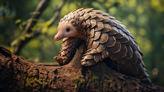 Tree pangolin on the tree