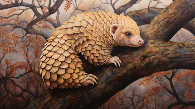 Tree pangolin on the tree