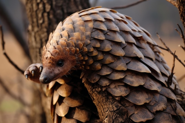 Tree pangolin on the tree