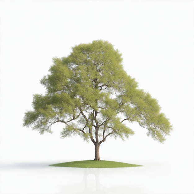 A tree on a plain white background