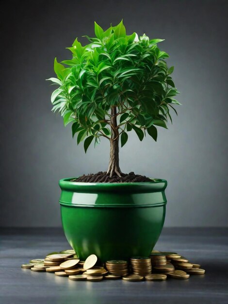 tree planted in a pot