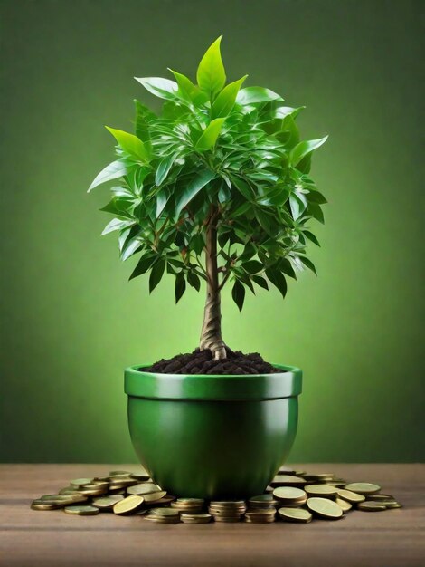 tree planted in a pot