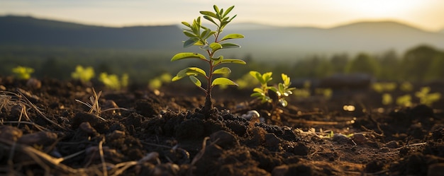 Photo tree planting initiatives restoring background