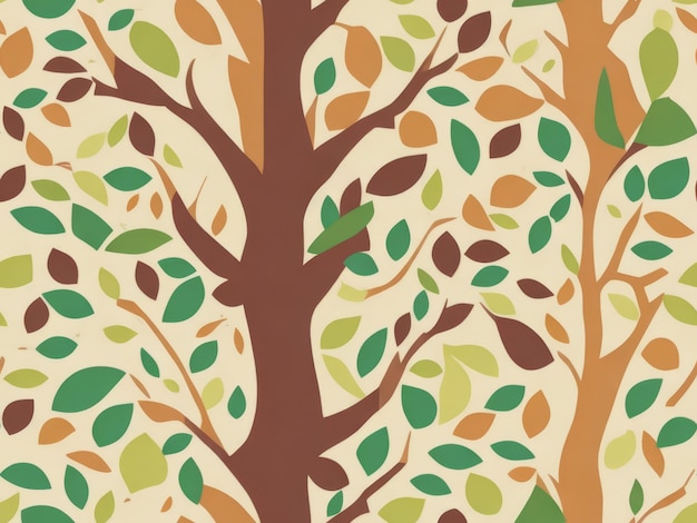 Tree seamless pattern