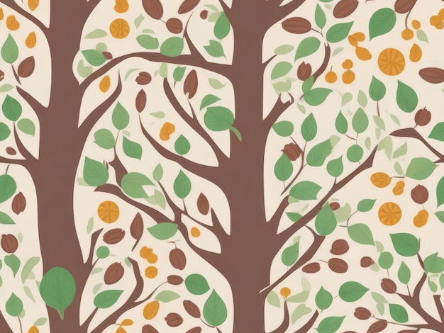 Photo tree seamless pattern