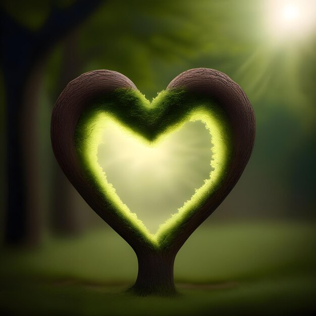 tree in shape of heart