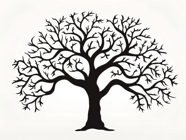 Photo tree silhouette collection image only