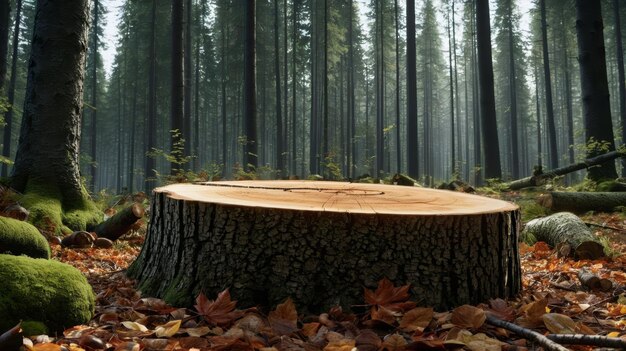 Photo tree stump in a forest